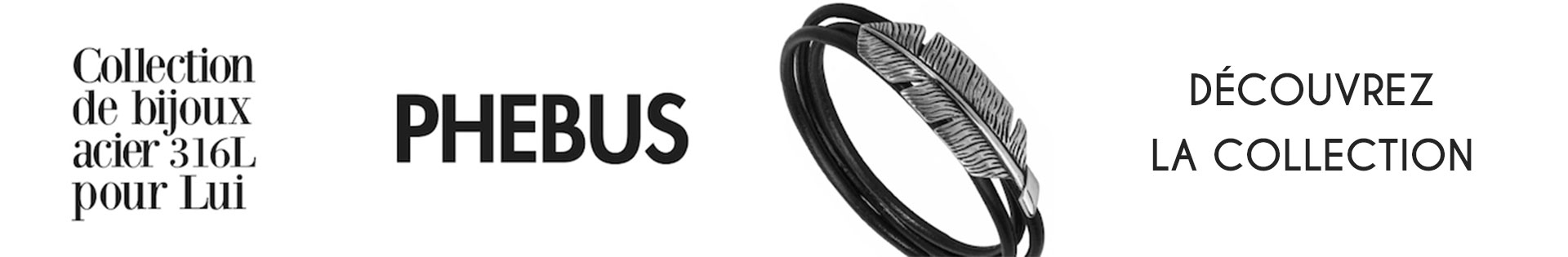 Bracelet - Phebus Fashion - acier - tissu - carbone